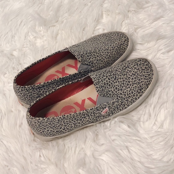 roxy leopard canvas sneakers